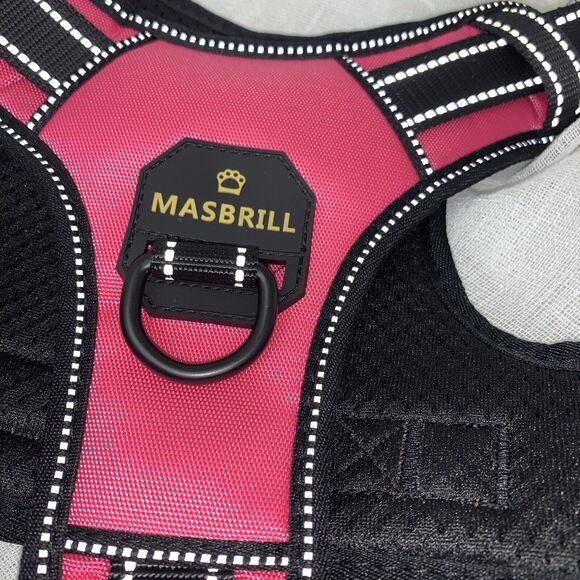 MASBRILL Pink Reflective Dog Harness No Pull With Handle, Breathable Padded XL - Picture 10 of 11